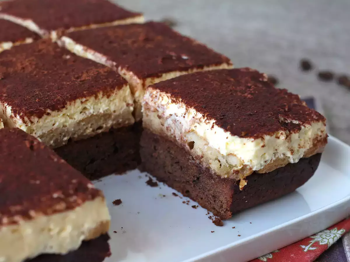 Amoureux de brownie et de tiramisu, on a le gâteau parfait pour vous : Le browniemisu! - photo 2