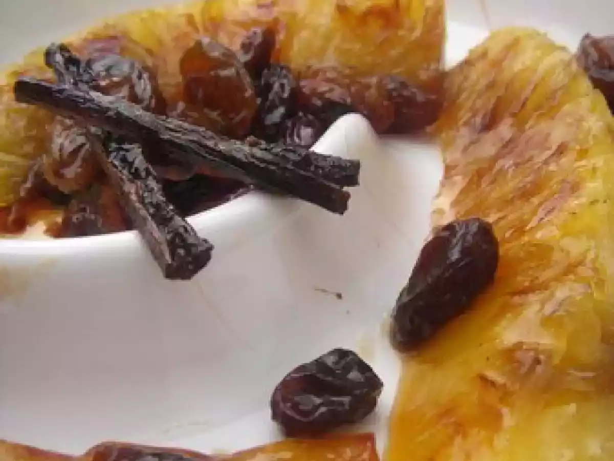 Ananas frais caramélisé, les enfants ont adoré