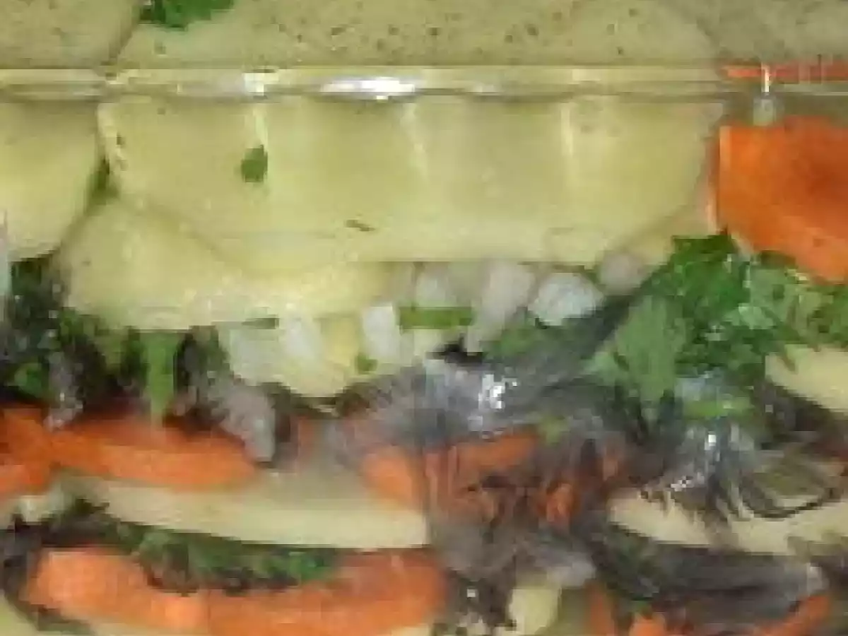 Anchois frais et légumes de saison au four