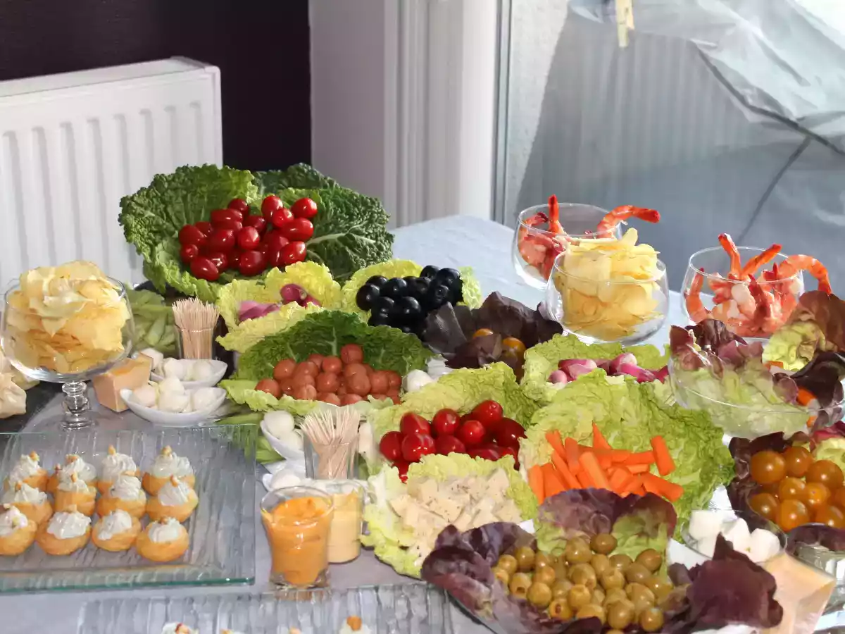 Apéritif dinatoire tout en couleurs