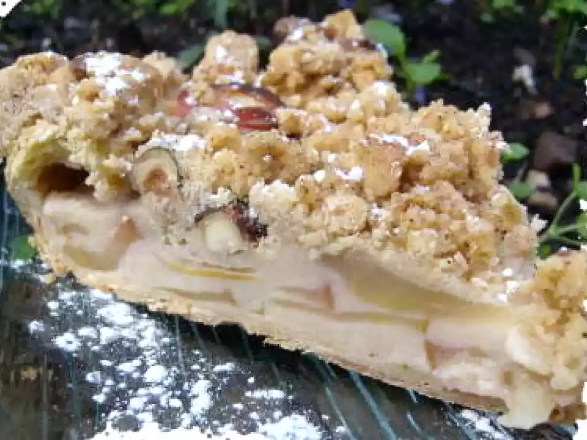 Apple and cream pie, gateau anglais aux pommes et à la crème