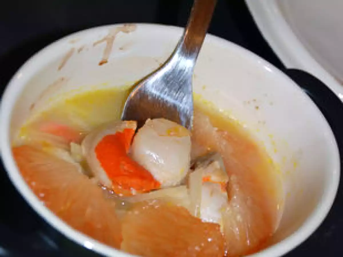 Après les fêtes, cocotte de St-Jacques aux agrumes et fenouil