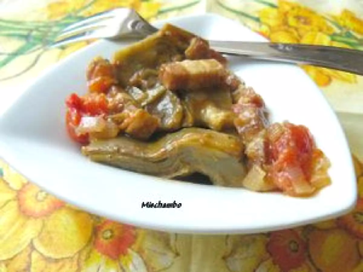 Artichauts violets en Barigoule, chapons aillés. - photo 3