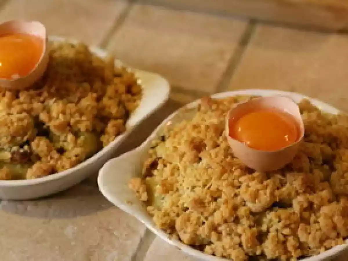 Asperges en crumble au parmesan