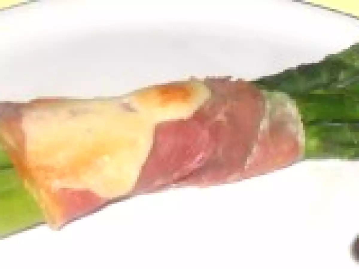 Asperges gratinées et jambon de parme