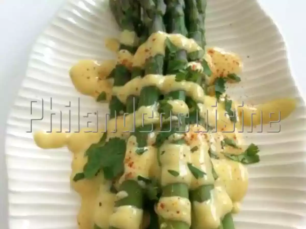 Asperges vertes au sabayon d'orange