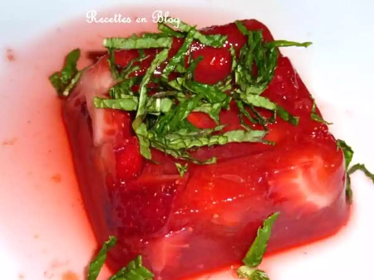 ASPIC DE FRAISES A L'ORANGE SANGUINE - photo 2