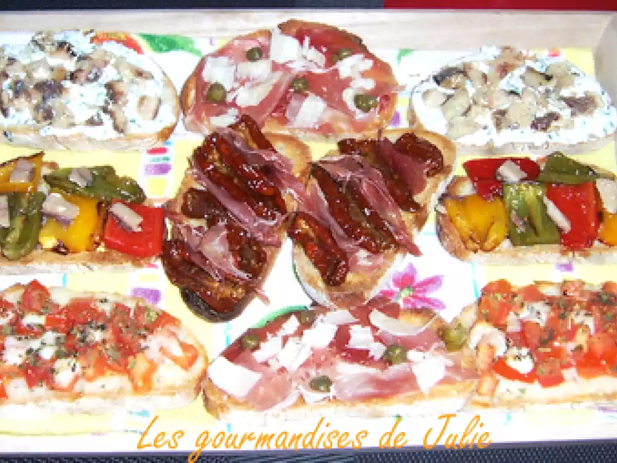 Assortiment de tartines apéritives