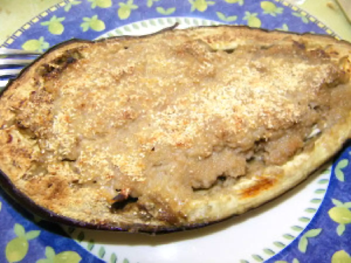 Aubergine farcie à la viande de boeuf