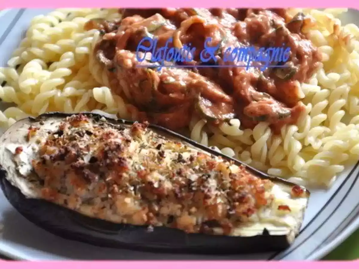 Aubergine farcie au Bleu d'Auvergne et jambon de dinde - photo 3