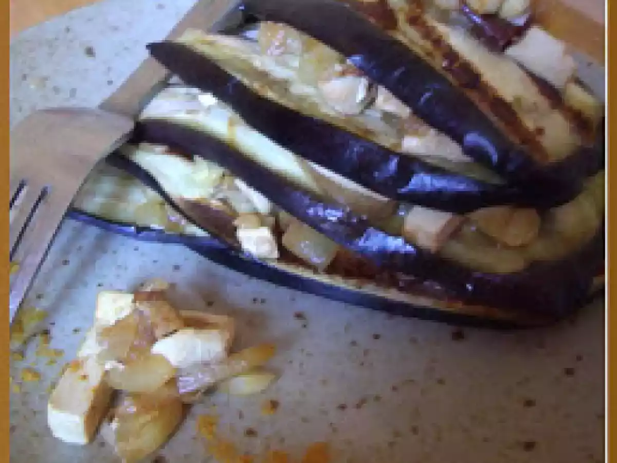 Aubergine grillée, Cougette et Tofu au curry