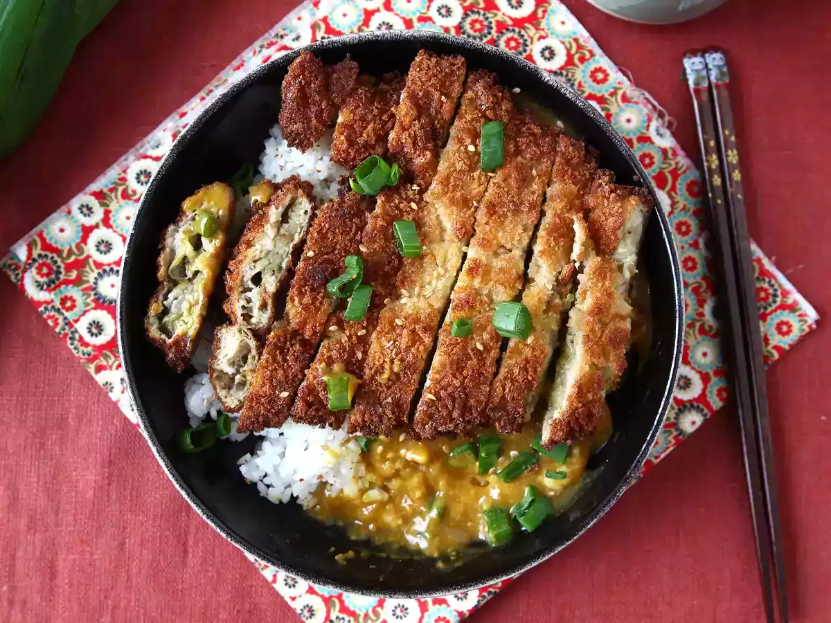 Aubergine panée à la chapelure panko façon katsu curry japonais mais végétarien - photo 2