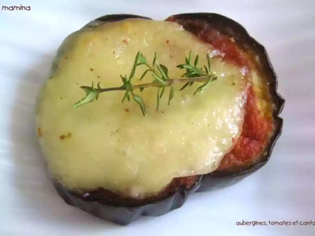 Aubergines et cantal, apéritif finger food