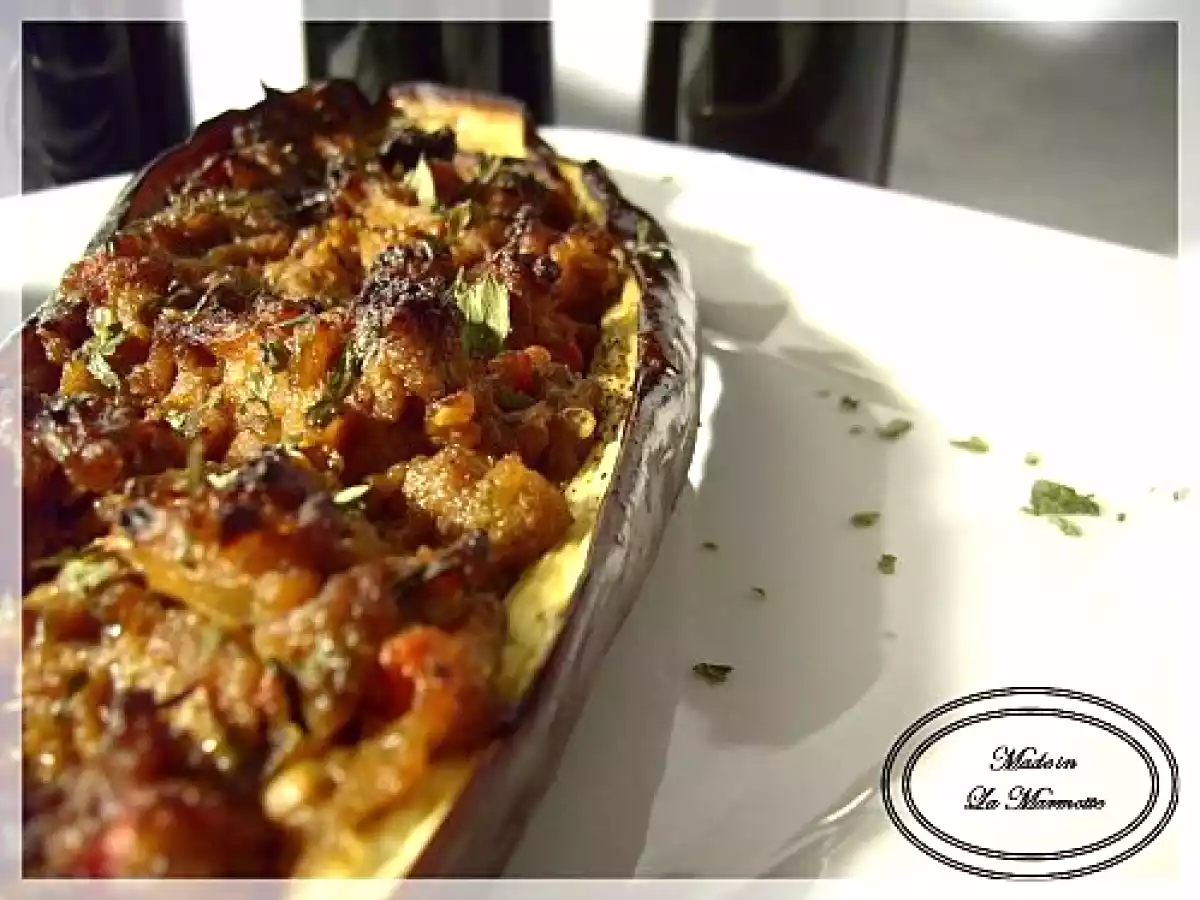 Aubergines farcies au boeuf haché