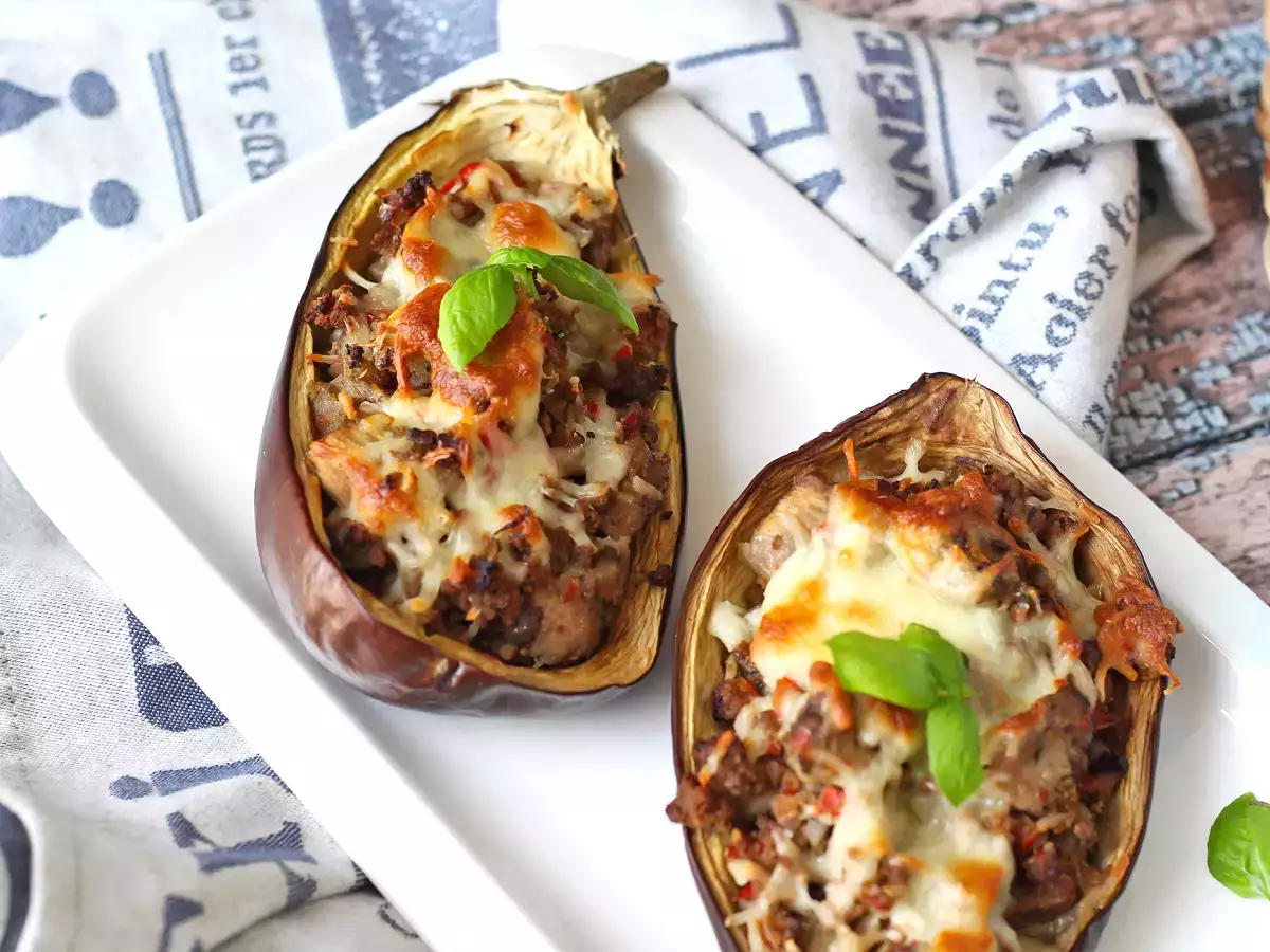 Aubergines farcies gratinées à la mozzarella - photo 6