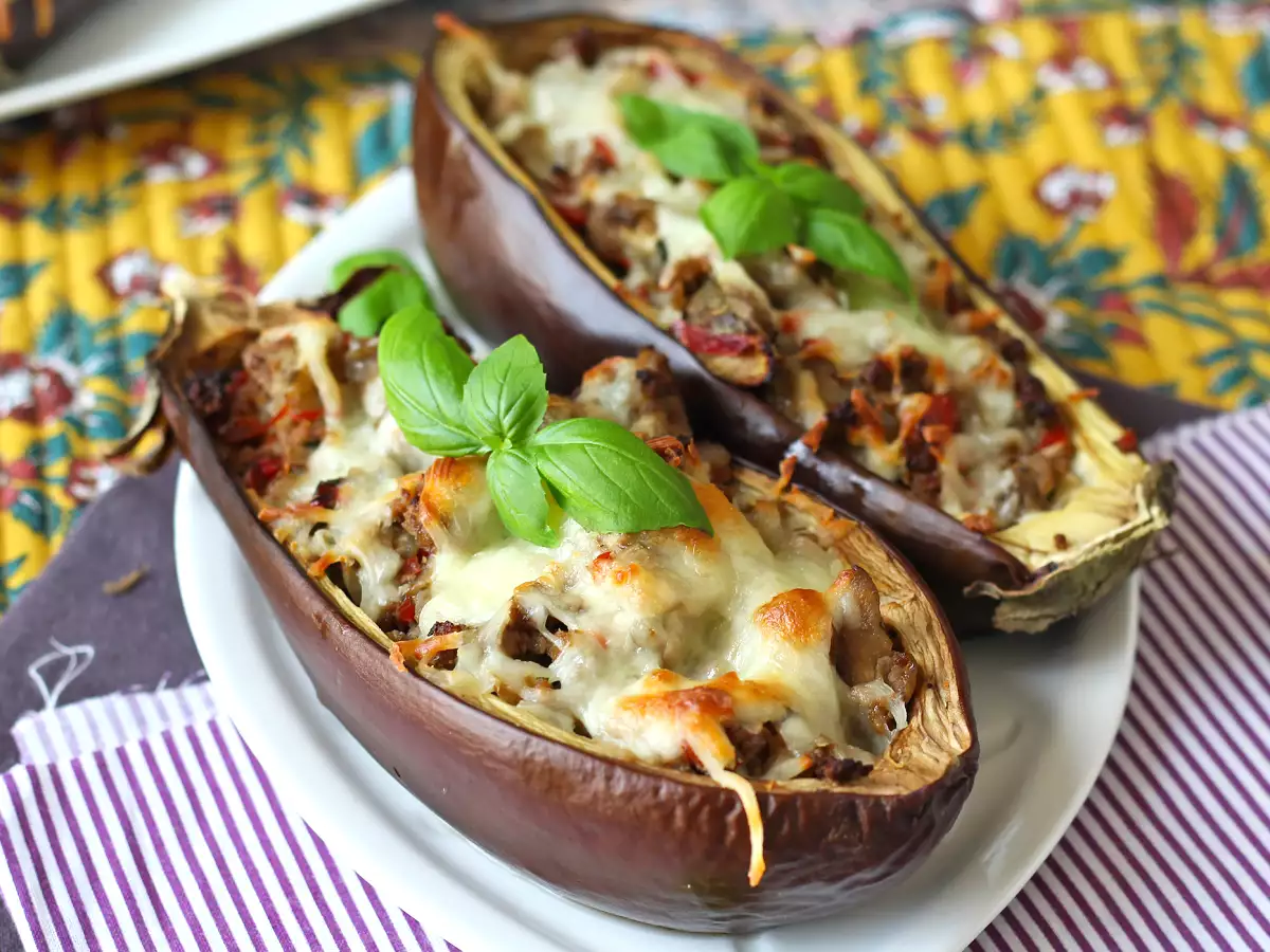 Aubergines farcies gratinées à la mozzarella - photo 5