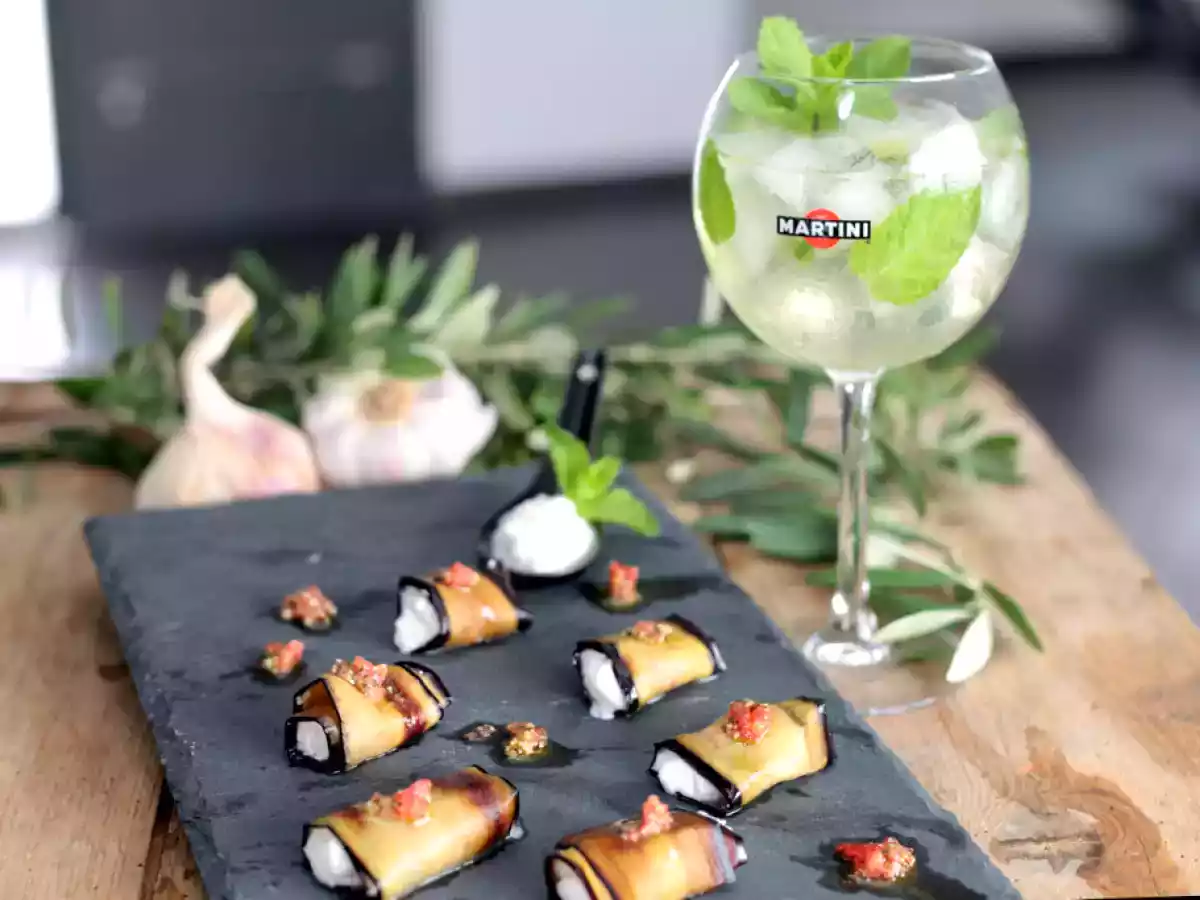 Aubergines roulées – ricotta, citron & basilic