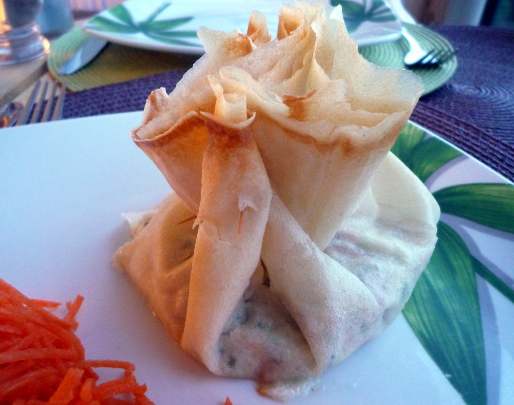 Recette aumônière saumon fumé et herbes fraîches