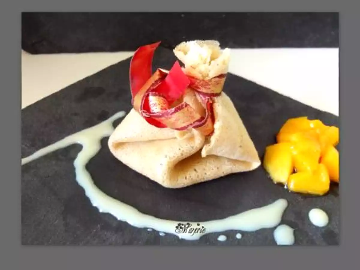 Aumônière de pêche rôtie au lait concentré et cannelle - photo 2