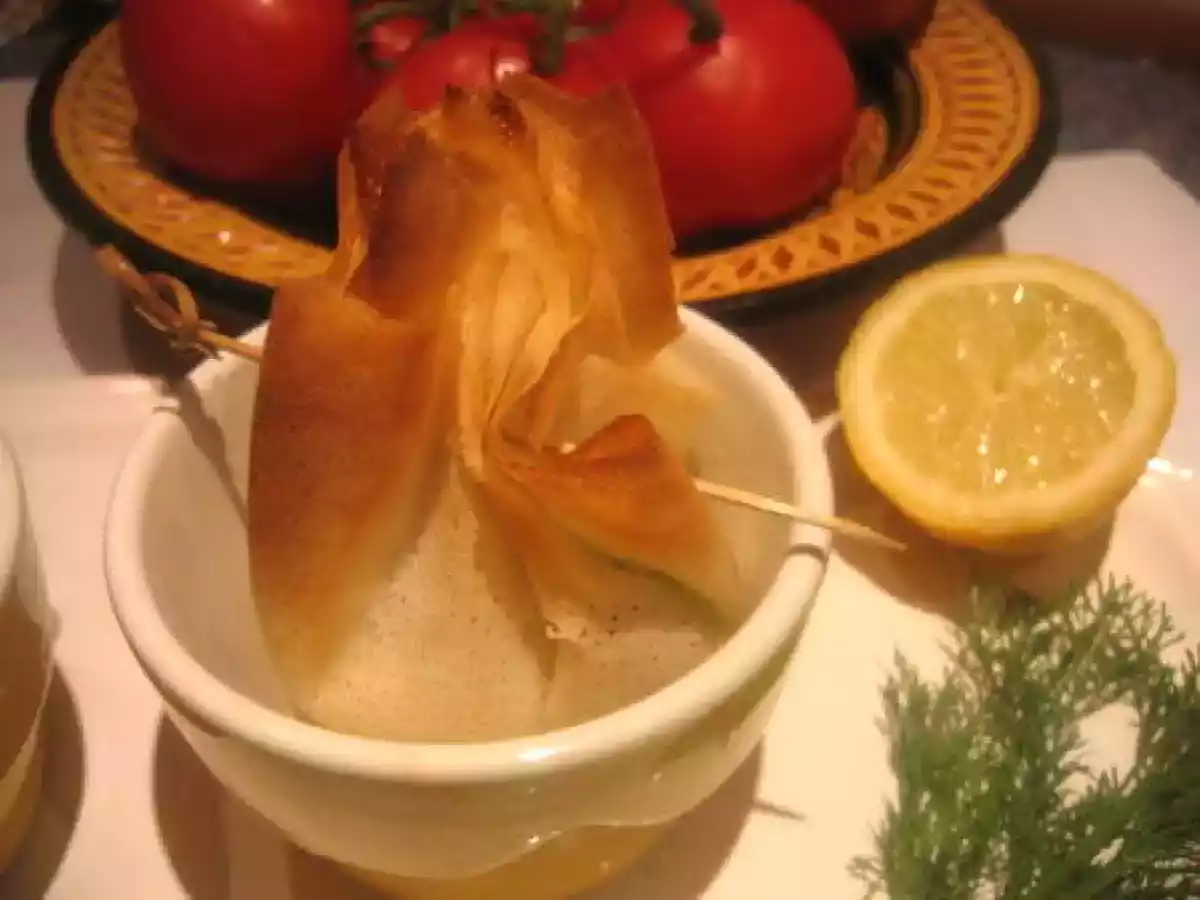 Aumonière épinard saumon et chêvre