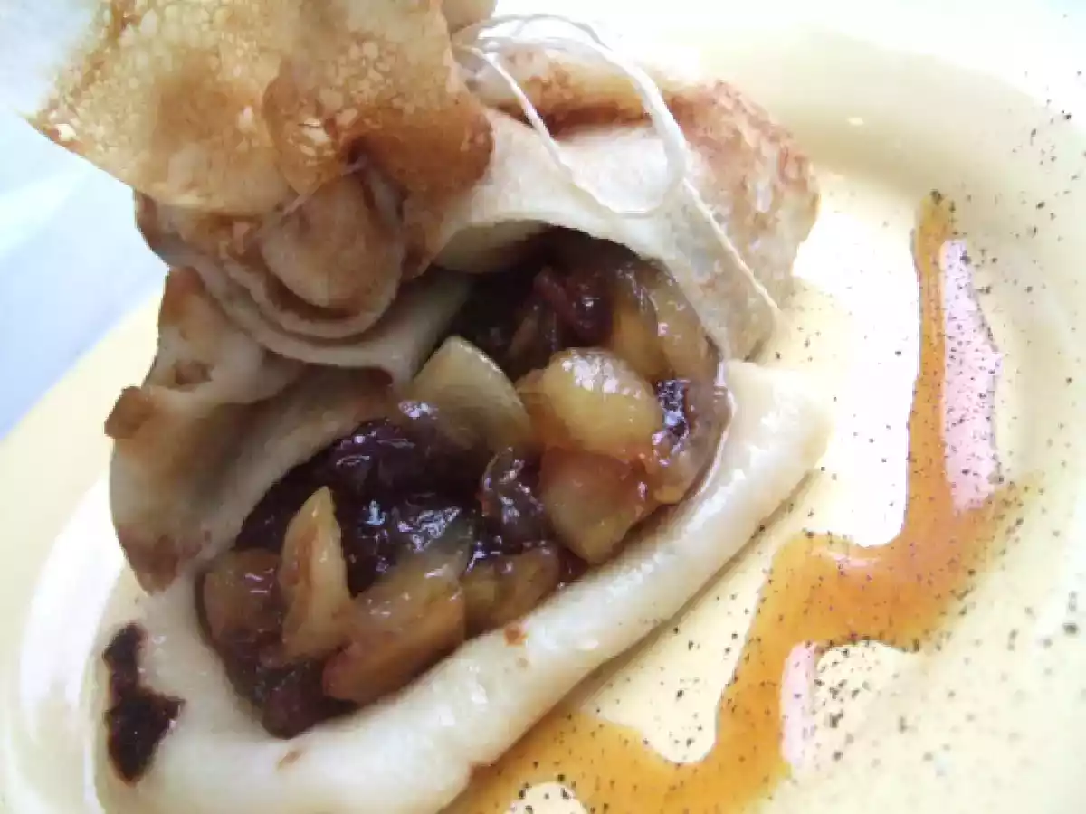 Aumônières aux pommes et raisins caramélisés - photo 2