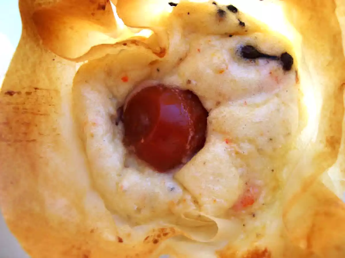 Aumônières croustillantes fromage- crevettes