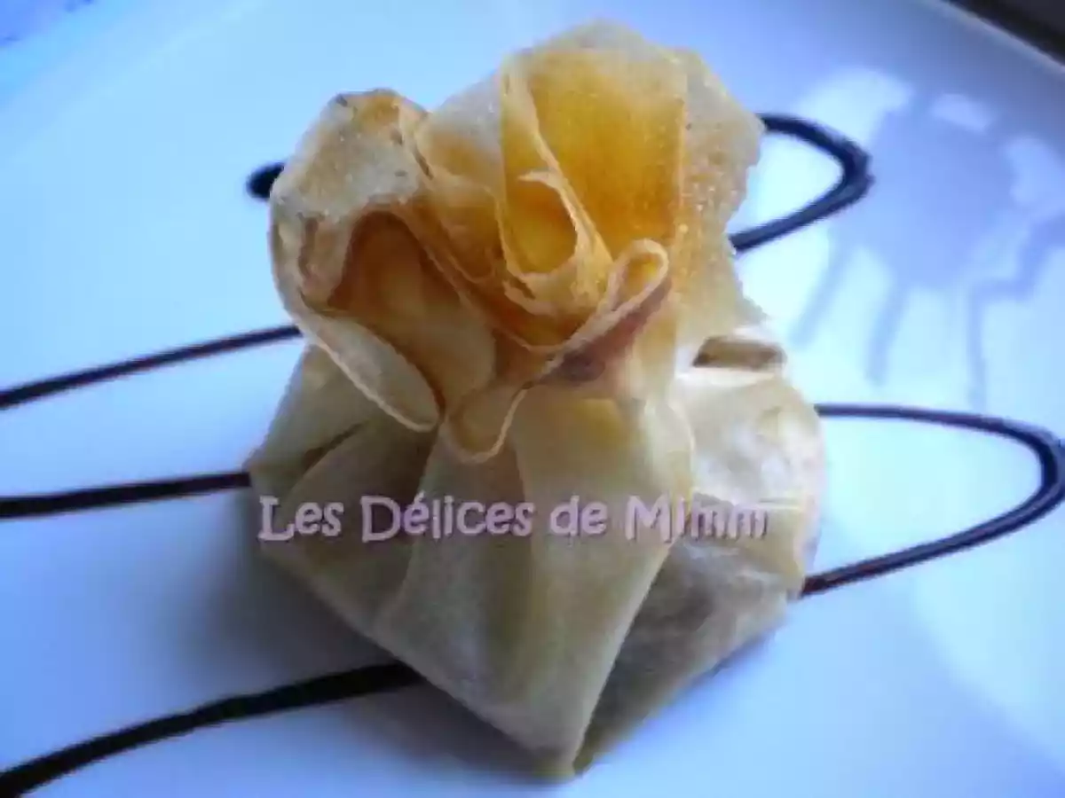 Aumônières de foie gras et pommes caramélisées