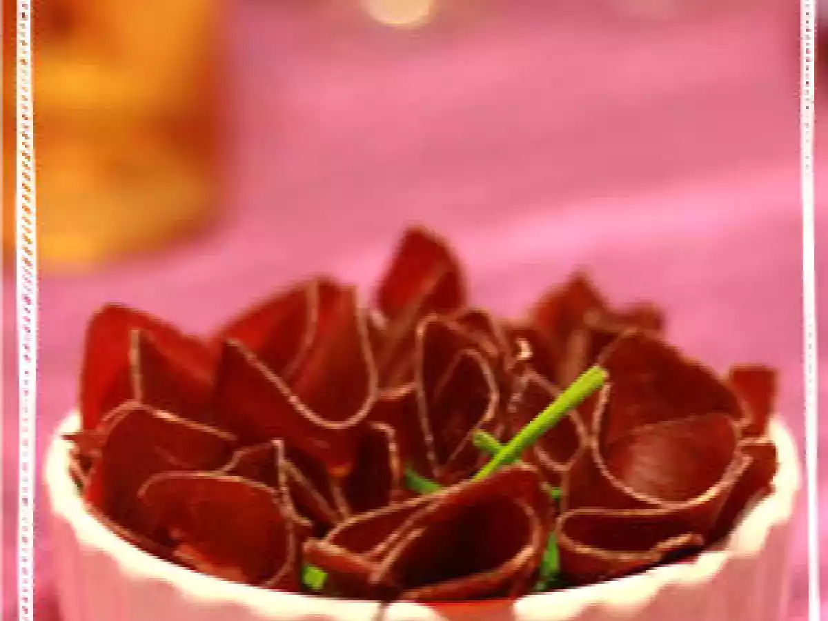 Aumonières de viande des Grisons farcies au fromage ail et fines herbes