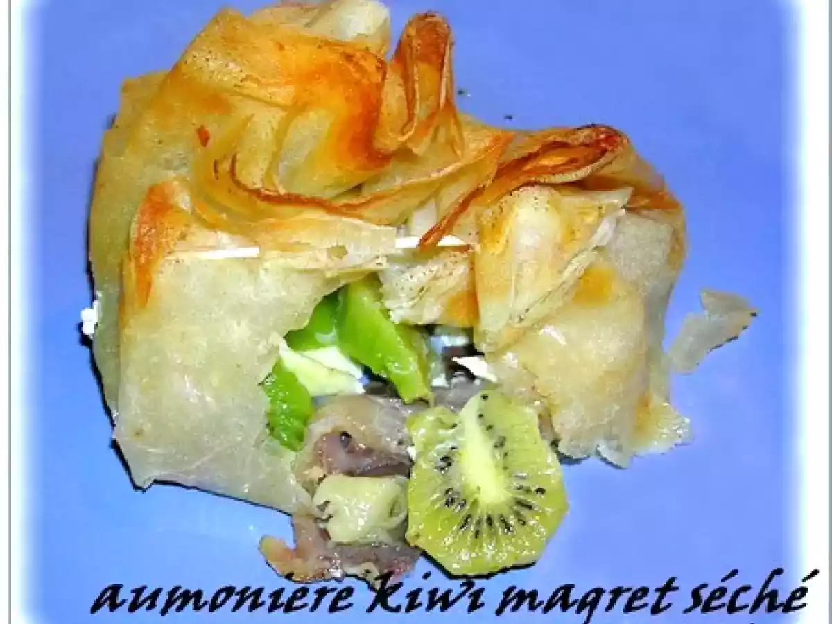 AUMONIERES MAGRET SECHE, KIWI ET FROMAGE DE CHEVRE - photo 2