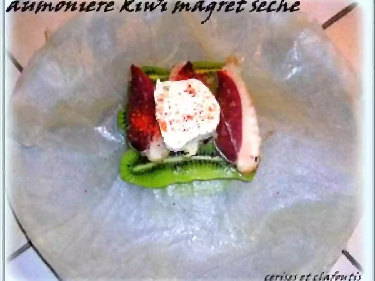 AUMONIERES MAGRET SECHE, KIWI ET FROMAGE DE CHEVRE - photo 3