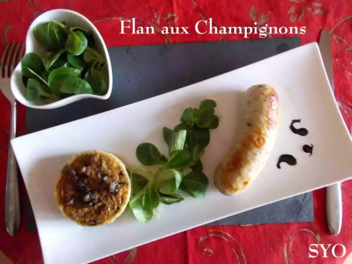 Authentiques Petits Flans aux Champignons pour Boudin Blanc Forestier