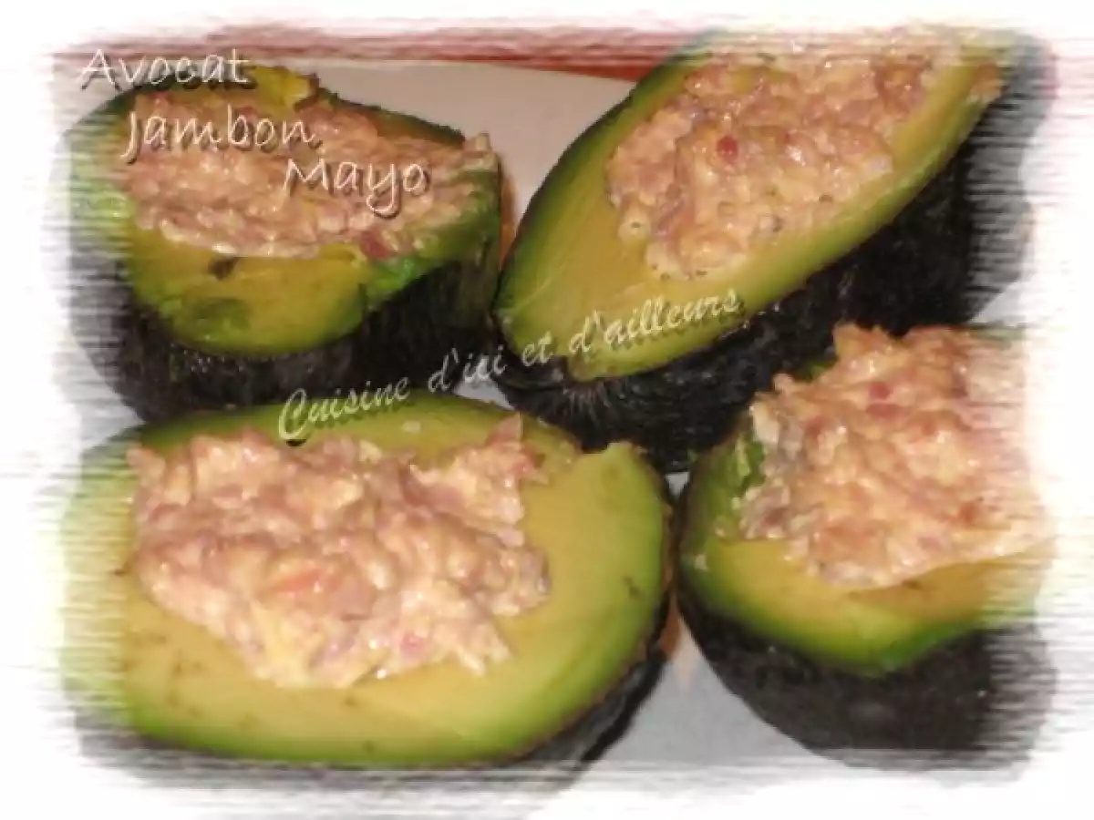 Avocat au jambon
