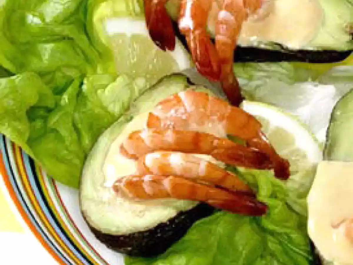 Avocat aux crevettes sauce cocktail