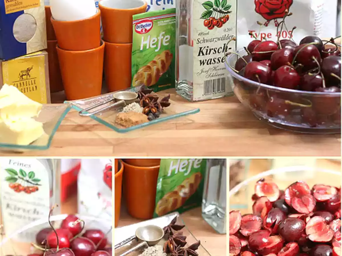 Baba bouchons, compotée de cerises aux épices & au Kirsch, crème fouettée - photo 5