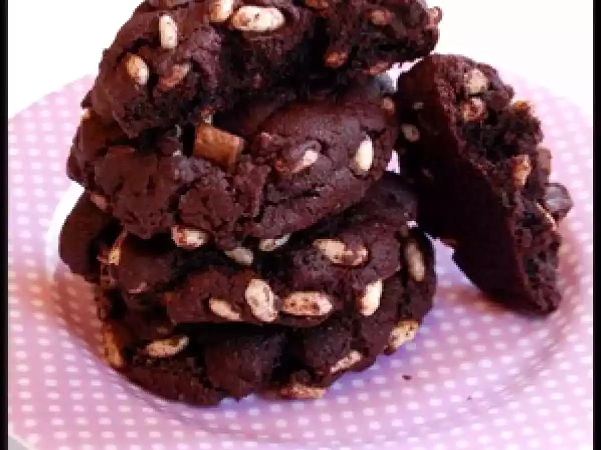 Back from NYC : cookies chocolat au riz soufflé