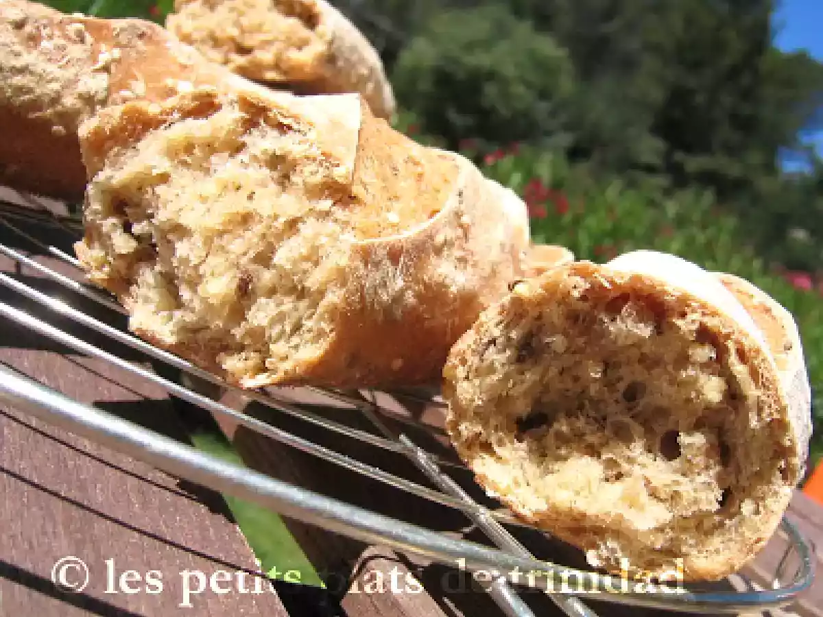 Baguettes aux céréales en pousse lente