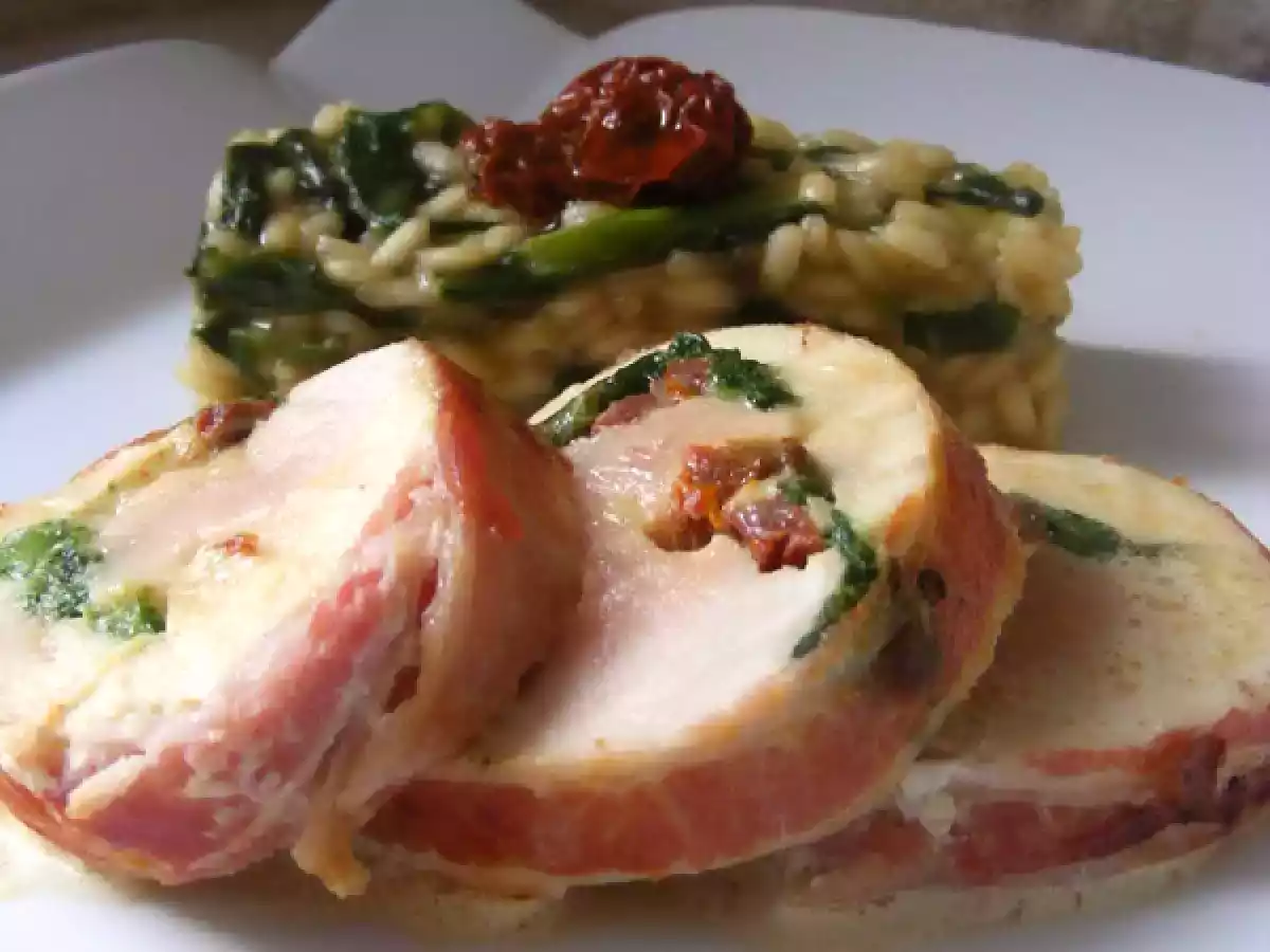 Ballotine de poulet aux couleurs d'Italie