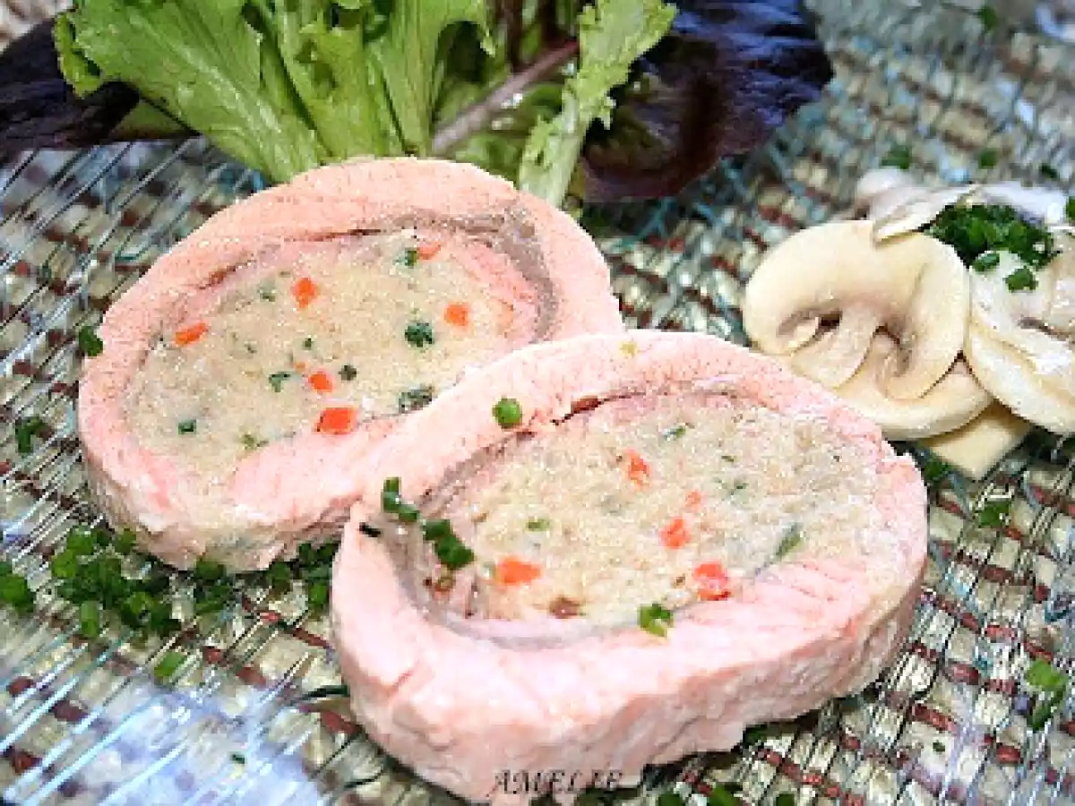 BALLOTINE DE SAUMON AUX CREVETTES