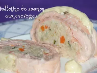 Ballotine de saumon aux crevettes