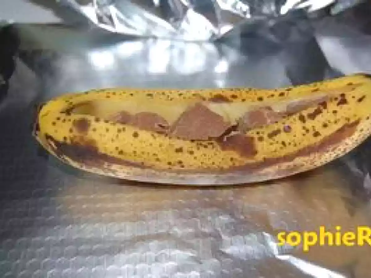 Banane au chocolat en papillote