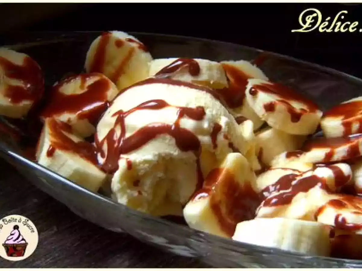 Bananes et glace vanille, sauce chocolat noisette - photo 2