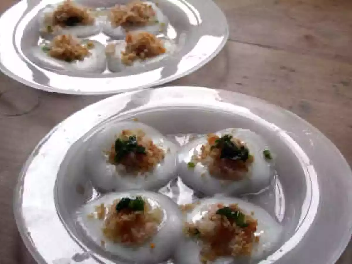 Banh beo - Galettes de riz vapeur au coton de crevettes - photo 3
