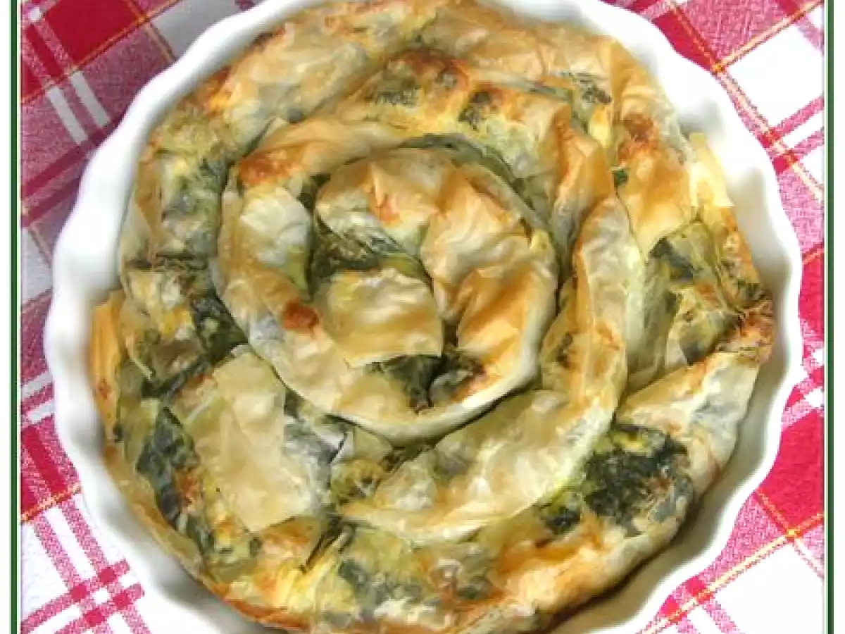 Banitza verte aux épinards frais et féta