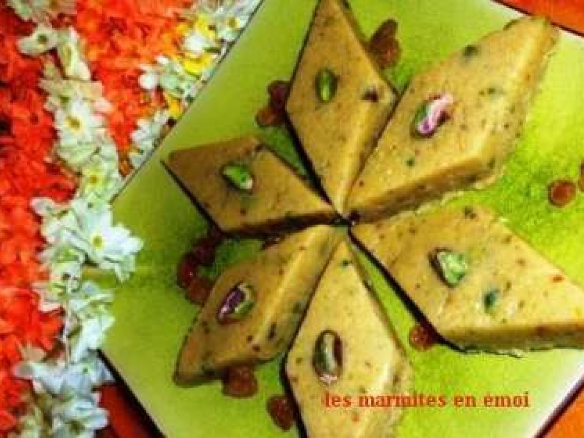 Barfi Dessert Indien Indian Recipe Barfu Recette Ptitchef