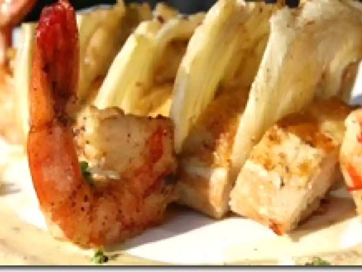 Barque de Pintade et Gambas Sautées au Fenouil, Lait de Coco au Gingembre - photo 2