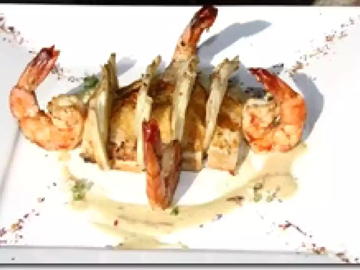 Barque de Pintade et Gambas Sautées au Fenouil, Lait de Coco au Gingembre - photo 3