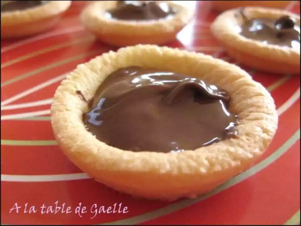 Barquettes, comme celle de LU, au nutella et à la confiture framboise-chocolat - photo 2