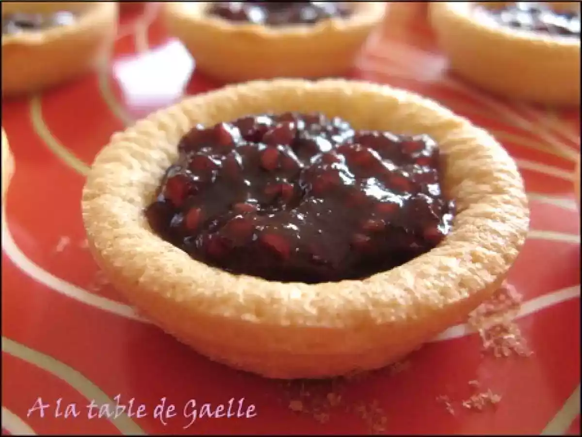 Barquettes, comme celle de LU, au nutella et à la confiture framboise-chocolat - photo 3