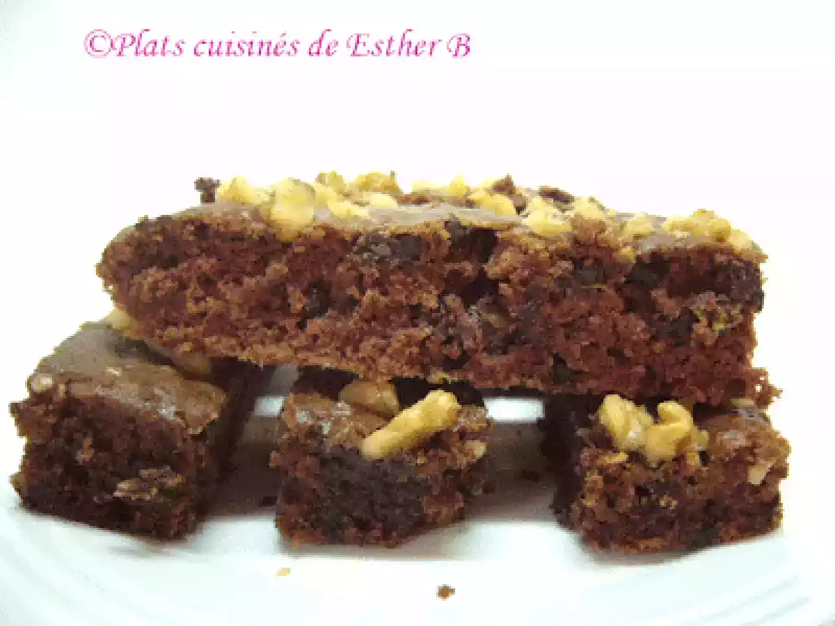 Barres au chocolat et aux courgettes