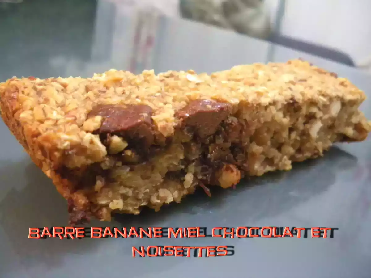 Barres banane miel chocolat noisettes